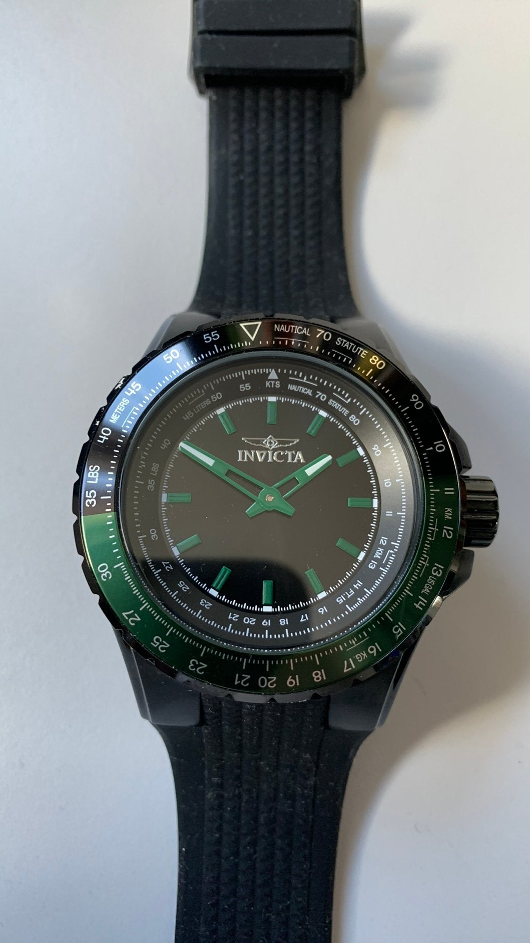 Invicta herenhorloge als nieuw, Staal, Polshorloge, Nieuw, Kunststof