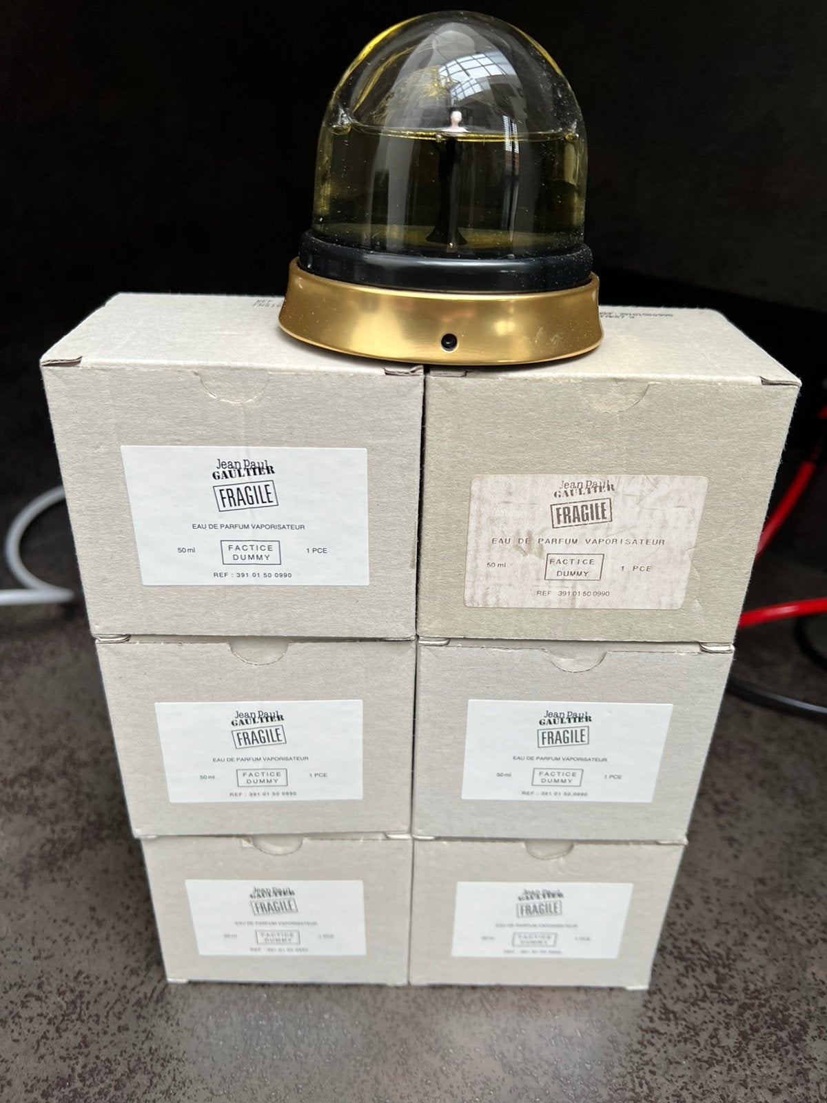 Jean Paul Gaultier Fragile 50 ml factice dummy 6 stuks, Verzamelen, Parfumverzamelingen, Ophalen of Verzenden, Zo goed als nieuw