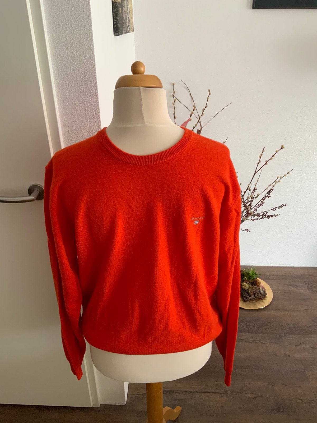 Lamswollen trui van GANT, maat XL, Ophalen of Verzenden, Zo goed als nieuw, Maat 56/58 (XL), Oranje