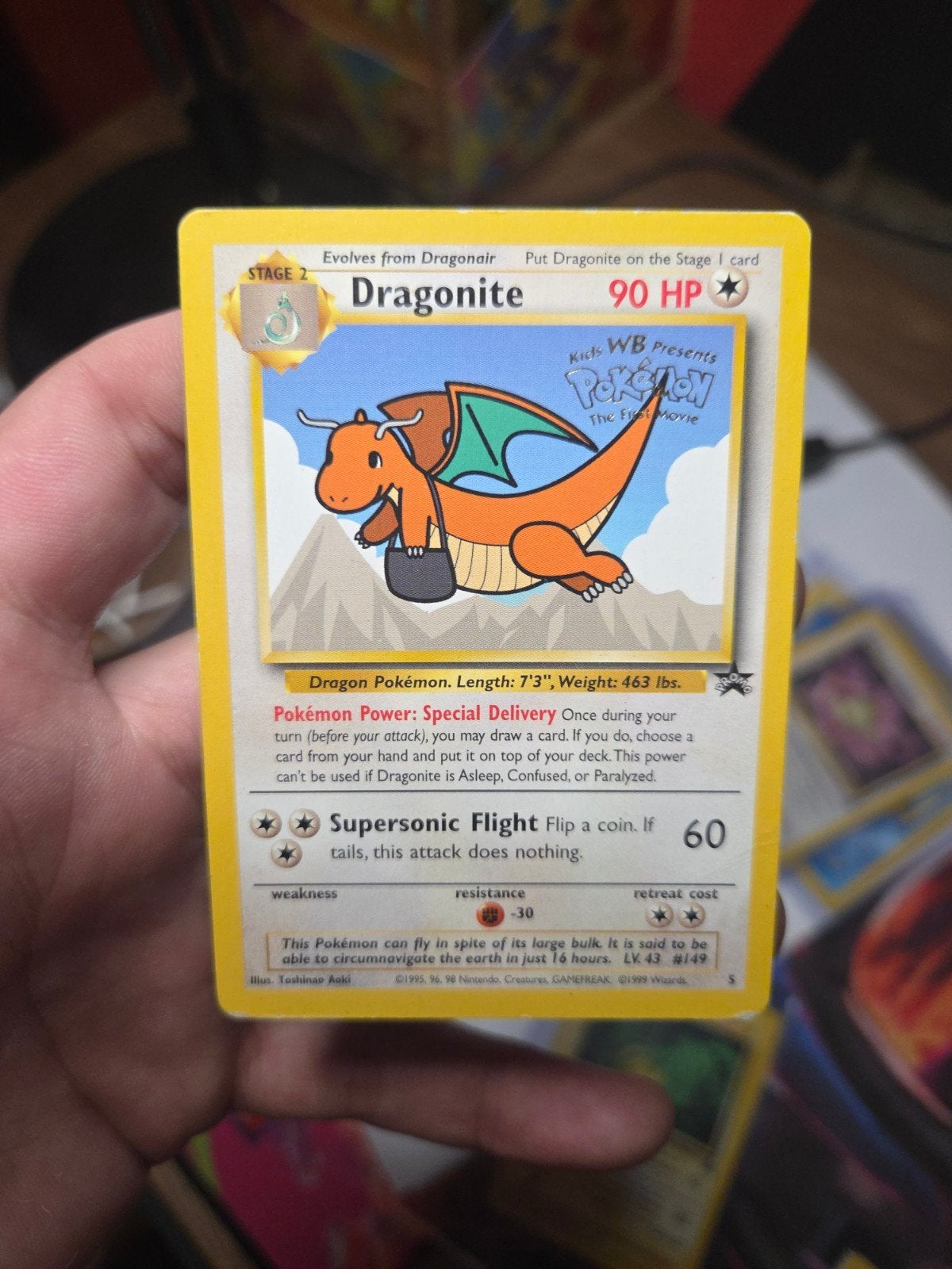 Dragonite 5 Black Star Promo Wotc era Vintage, Hobby en Vrije tijd, Verzamelkaartspellen | Pokémon, Ophalen of Verzenden, Zo goed als nieuw