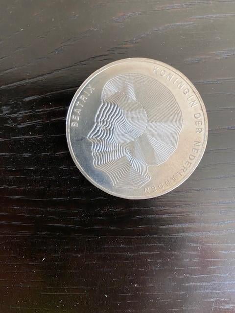 Zilveren 50 gulden Beatrix 50 jaar koniningin 1990, Postzegels en Munten, Munten | Nederland, Ophalen of Verzenden, Koningin Beatrix