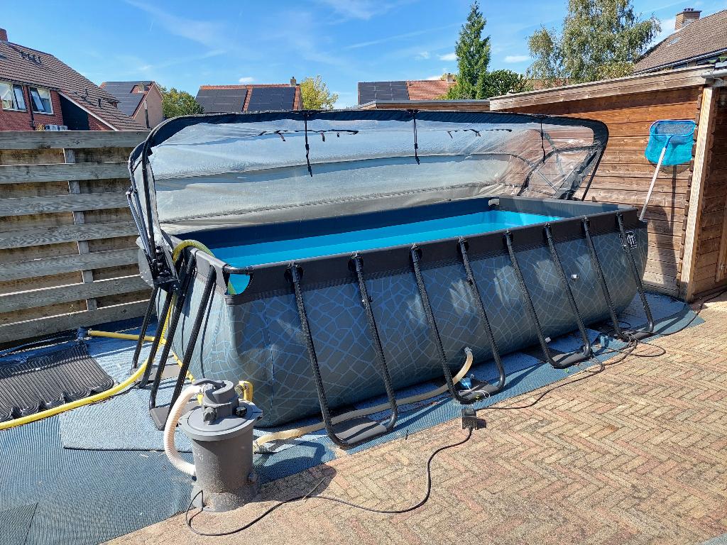 EXIT Stone zwembad 400x200x100cm met overkapping, Tuin en Terras, Zwembaden, Ophalen, Gebruikt, 200 tot 300 cm, 80 tot 120 cm