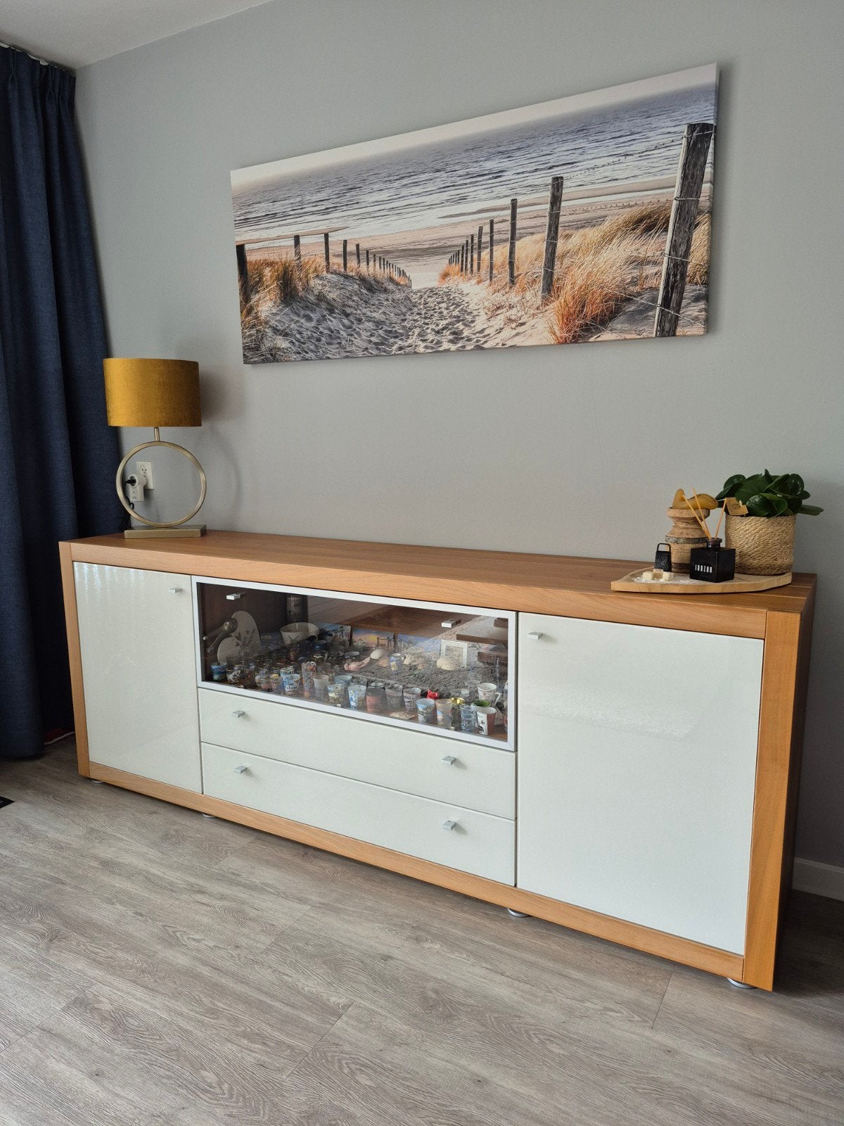 Hülsta Xelo design dressoir  (inprijsverlaagd), Ophalen, Modern design, Glas, Zo goed als nieuw