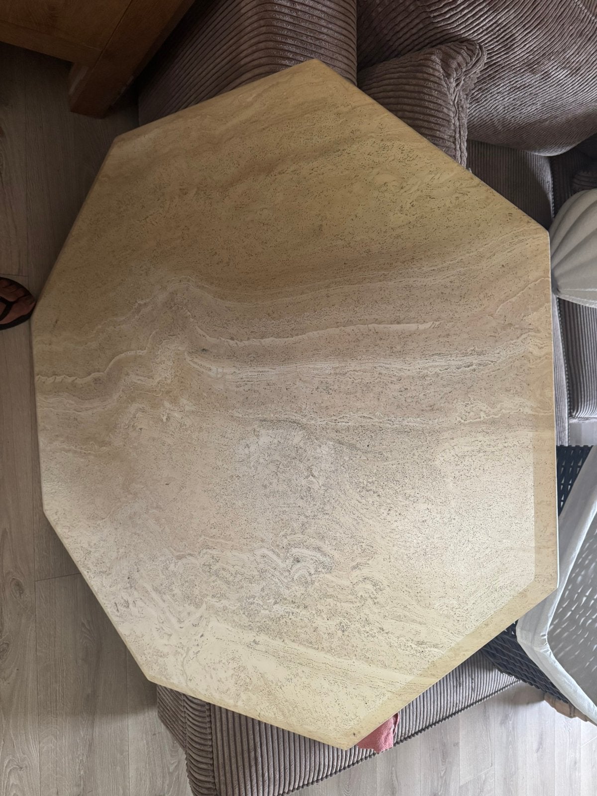 Travertin tafelblad, Ophalen, Gebruikt, 50 tot 100 cm, 50 tot 100 cm