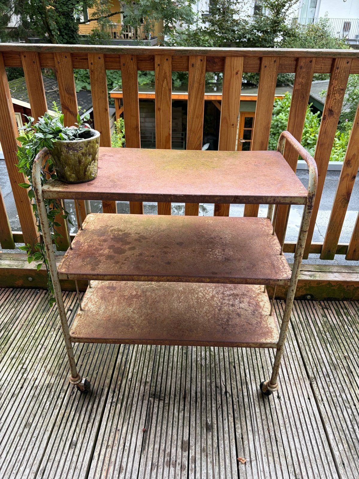 Industriële Vintage Apothekers trolley, seveerwagen, Ophalen