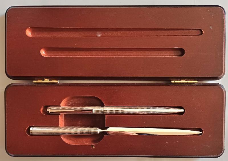 Sterling zilveren balpen en een zilveren briefopener, Ophalen of Verzenden