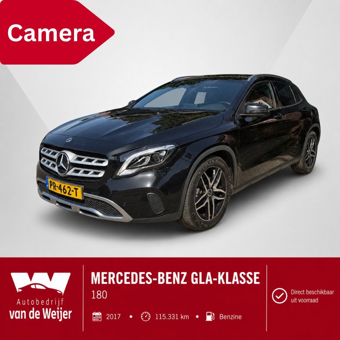 Mercedes-Benz GLA-klasse 180 Camera LED Leder Carplay Navi E, Gebruikt, 4 cilinders, 715 kg, Leder en Stof