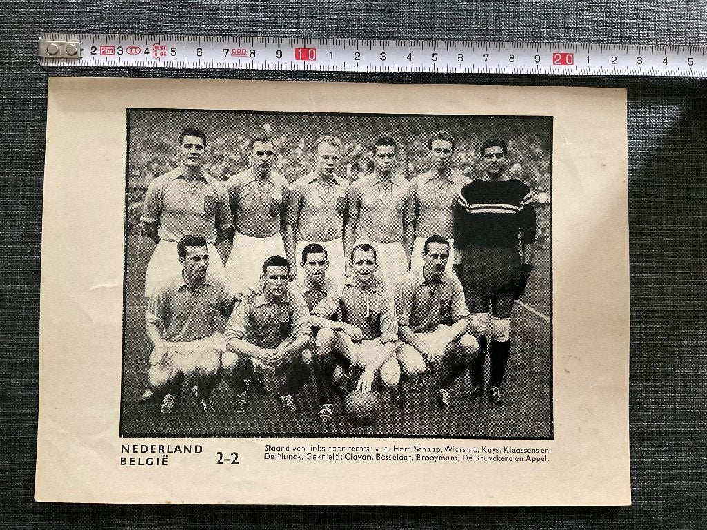 Nederland België op 23 april 1949 ... 2-2, Ophalen, Gebruikt, Overige binnenlandse clubs, Poster, Plaatje of Sticker