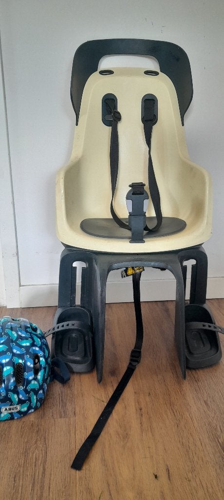 Fietststoel achter Bobike inc helm, Ophalen, Achterzitje, 9 t/m 18 kg, Bobike Go Maxi