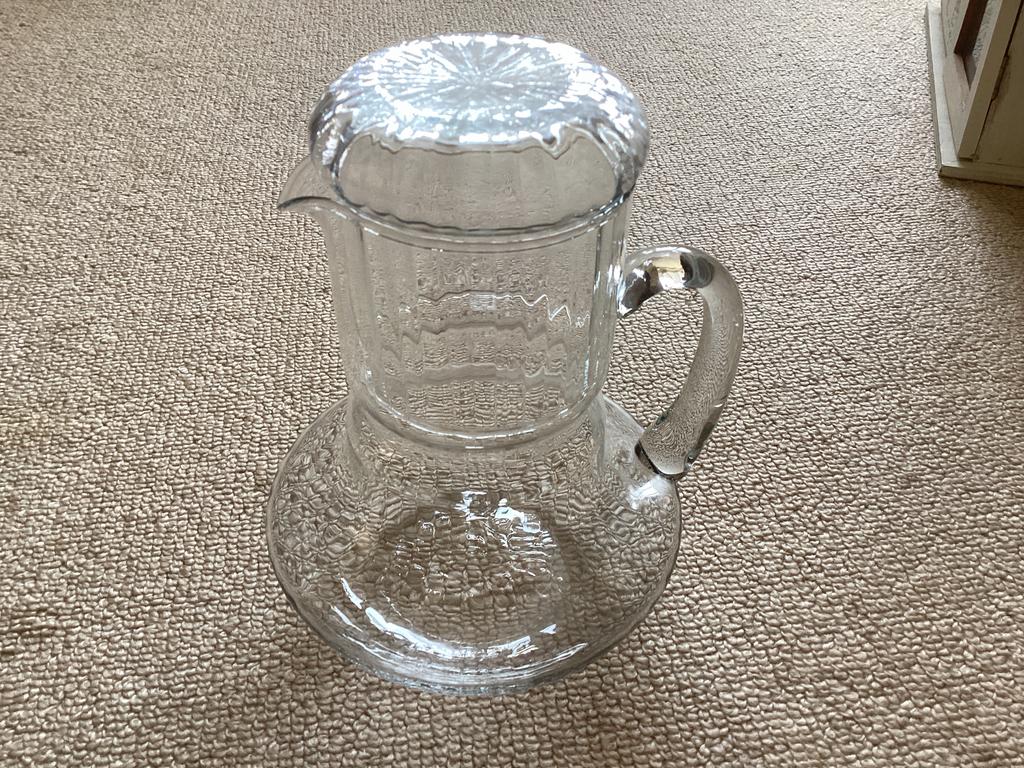 Theepot met deksel ..theeglas // 18 cm hoog, Ophalen of Verzenden
