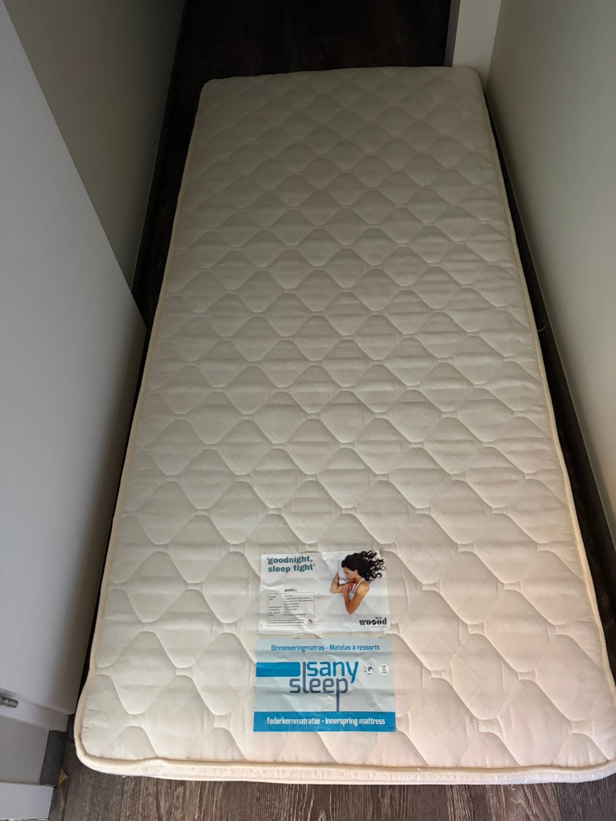 Matras 90-200, Ophalen, Zo goed als nieuw, Eenpersoons, 90 cm