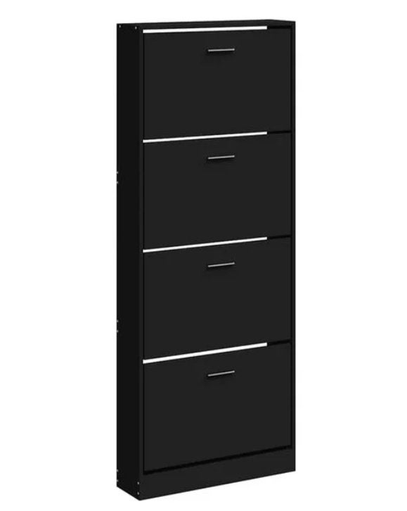 Schoenenkast schoenenrek 4 vakken zwart \nieuw/, Ophalen, Nieuw