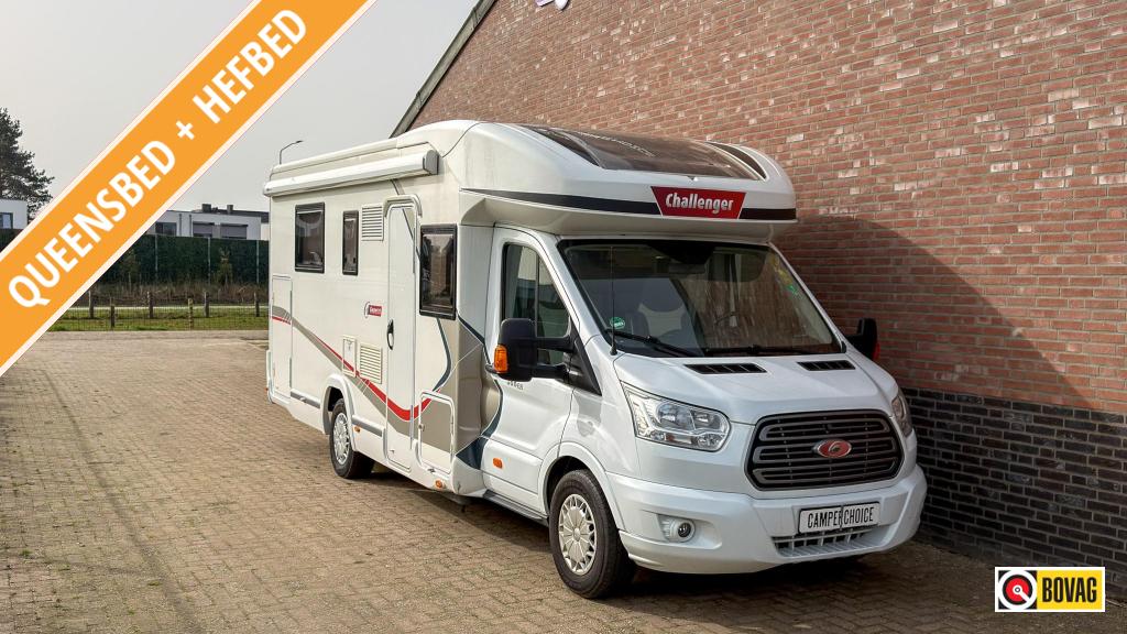 Challenger 388 EB | 2018 | 155 PK | Queensbed hoogteverstelb, Ringverwarming, Luifel, Ford, 7 tot 8 meter