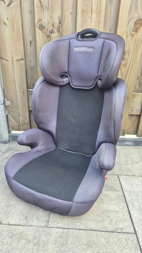 Titaniumbaby I-Safety Vidar Zwarte autostoel, Autogordel, 15 t/m 36 kg, Zijbescherming, Zo goed als nieuw