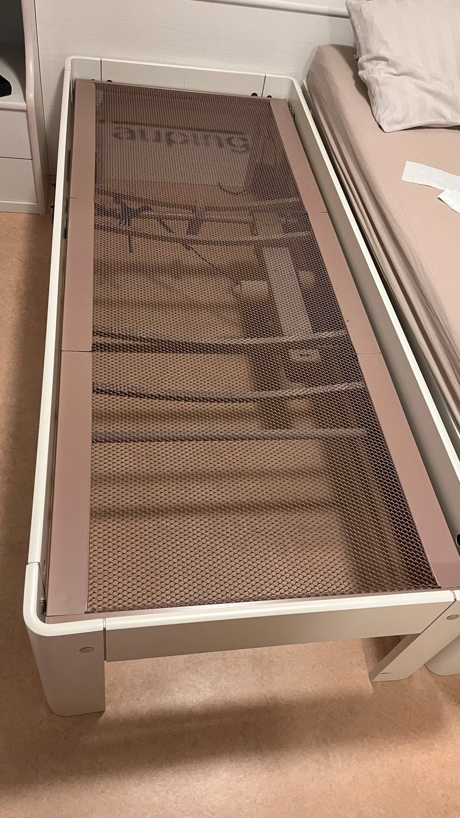 Auping Auronde bed met elektrisch spiraal, 200x80cm, Ophalen, Eenpersoons, 80 cm, 200 cm