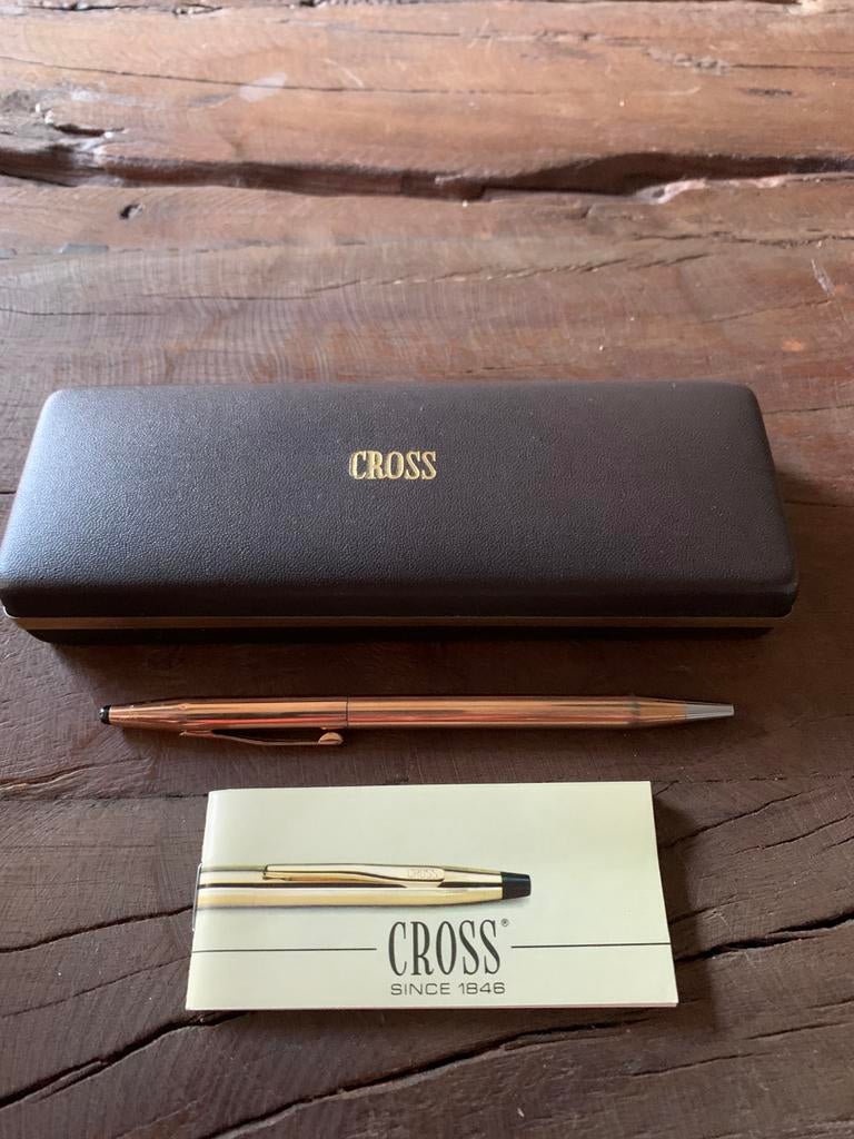 Gouden  pen van het merk cross, Verzamelen, Ophalen, Zo goed als nieuw, Balpen, Cross