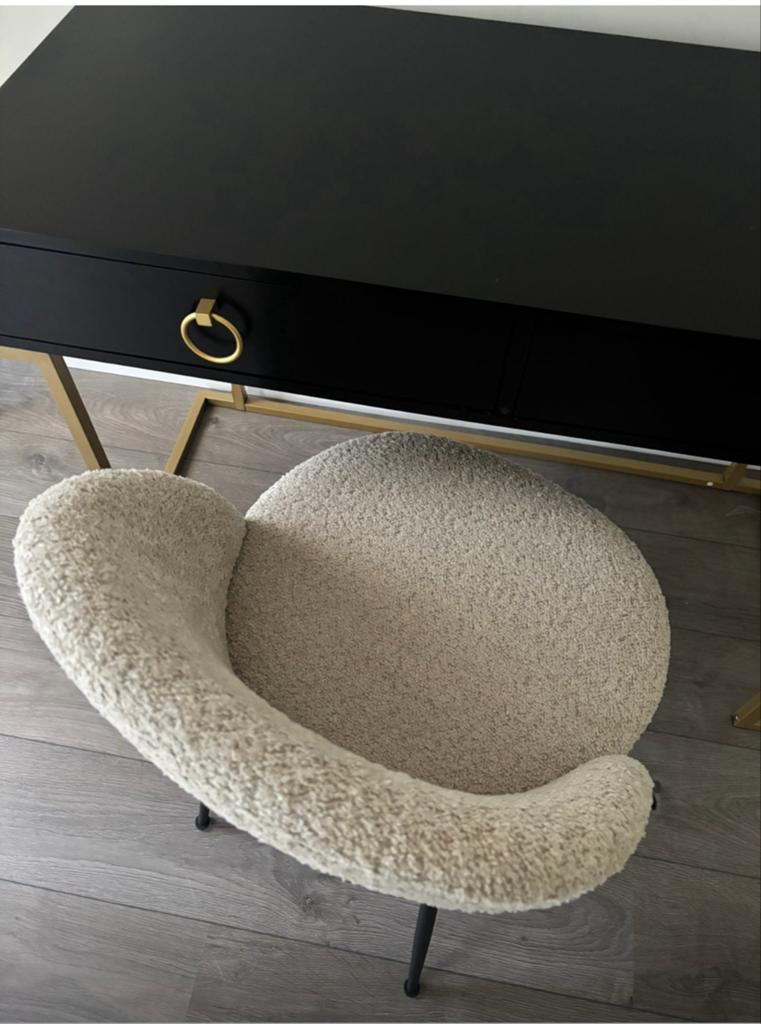 Stijlvol Zwart kaptafel met Gouden Details en Lades, Ophalen of Verzenden, Zo goed als nieuw