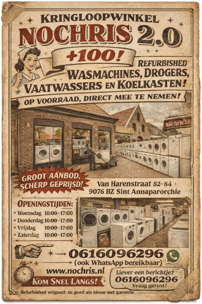 Nette machines - goede koop @ kringloop Nochris - GARANTIE, Ophalen, Anti-kreukfase, 8 tot 10 kg, Refurbished