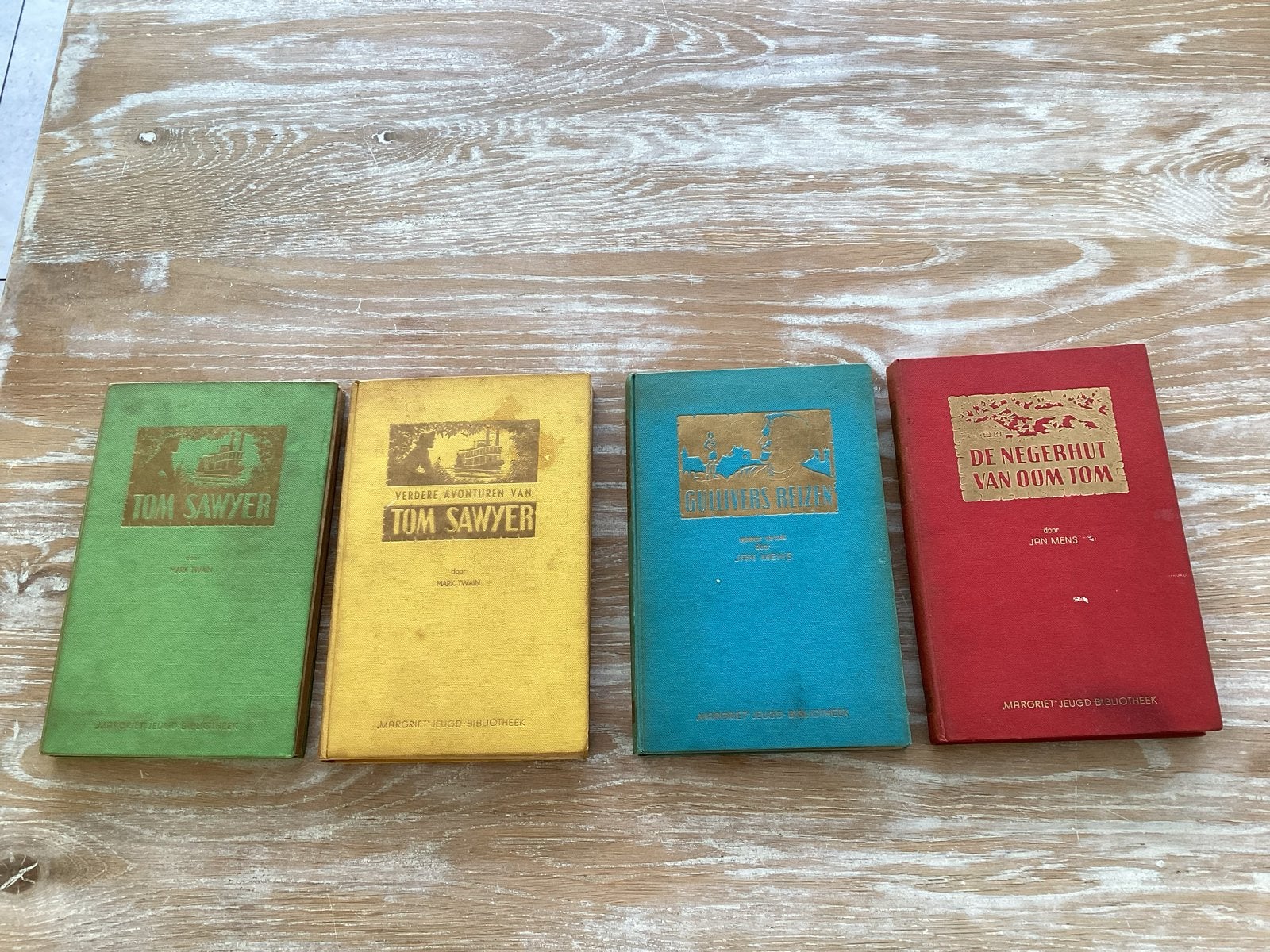 Vintage Jeugdboeken: Tom Sawyer, Gulliver, Oom Tom, Antiek en Kunst, Ophalen of Verzenden