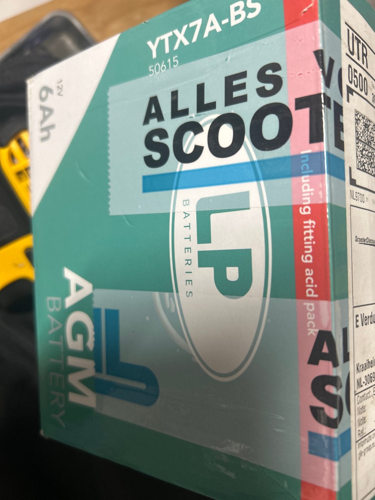 Nieuwe LP AGM Scooter Accu YTX7A-BS 12V 6Ah, Ophalen of Verzenden, Nieuw, Overige typen, Overige merken