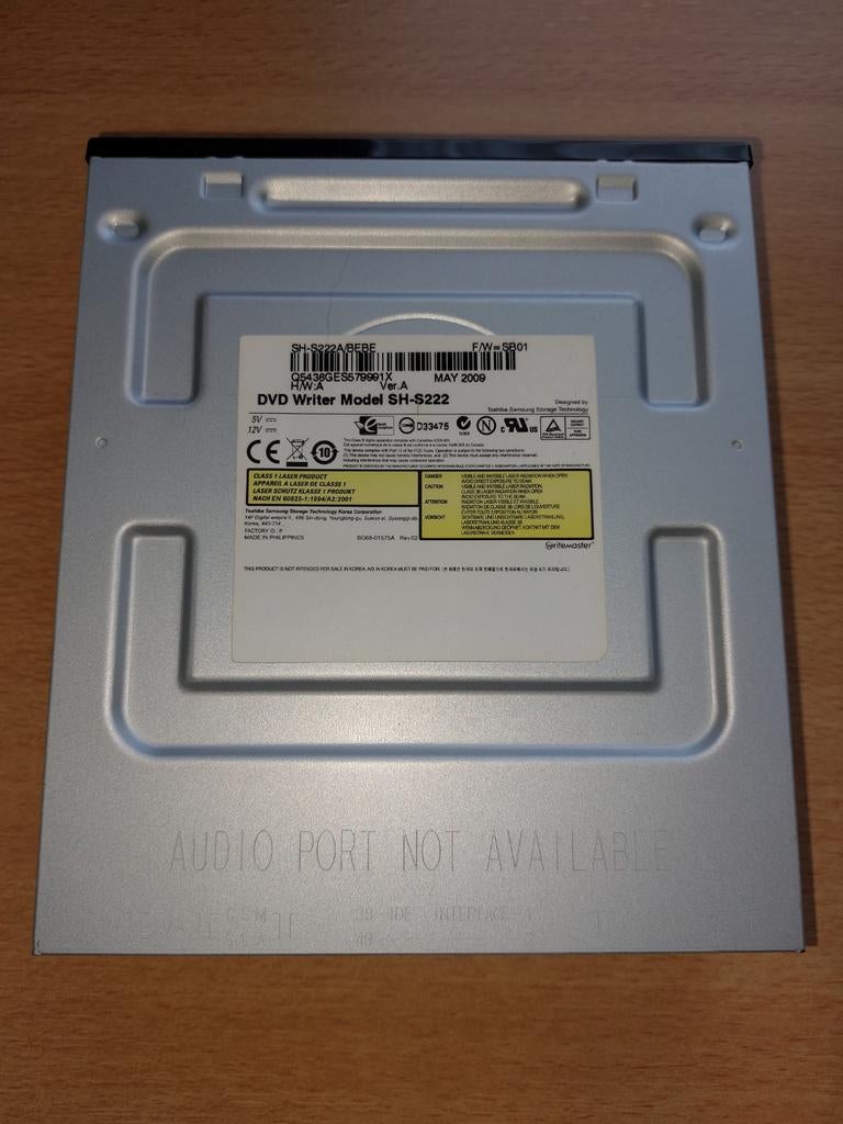 DVD writer brander SH-S222, Computers en Software, Optische drives, Ophalen of Verzenden, Zo goed als nieuw, Dvd