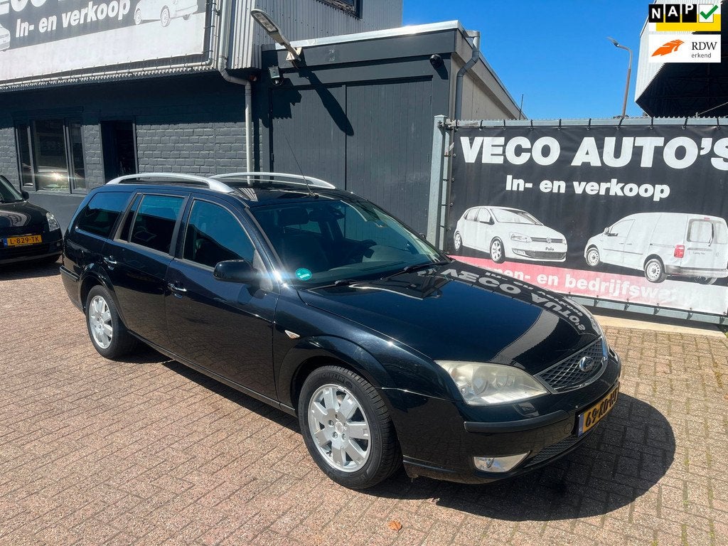 Ford Mondeo Wagon 1.8-16V Platinum ecc airco navi pdc nette, Auto's, Ford, 4 cilinders, Zwart, Handgeschakeld, Euro 4