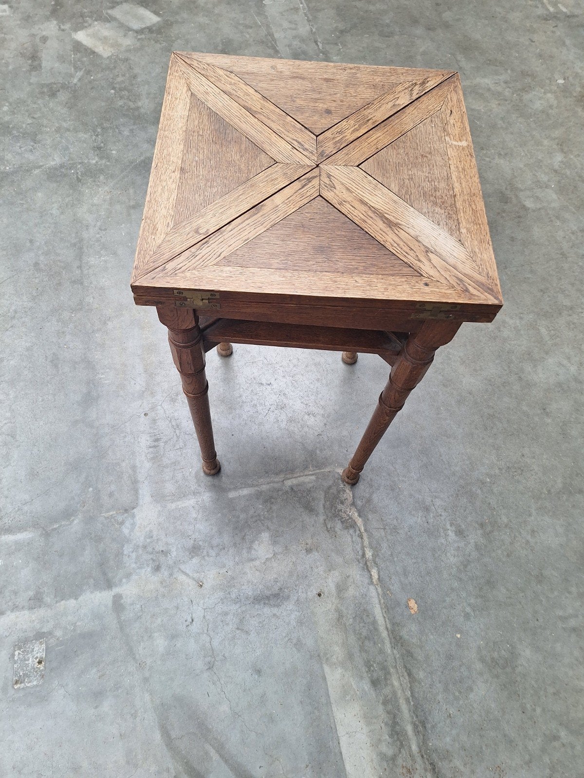 Antieke houten speeltafel - inklapbaar, Antiek en Kunst, Ophalen