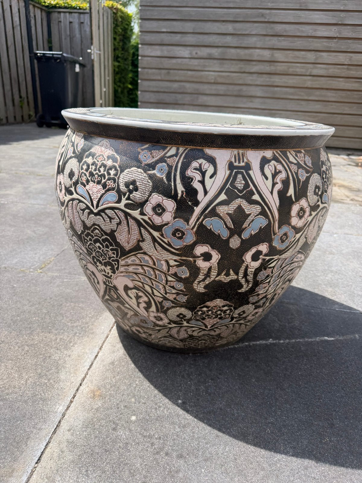 Prachtige Chinese Vissenkom / Bloempot met Patroon, Antiek en Kunst, Ophalen