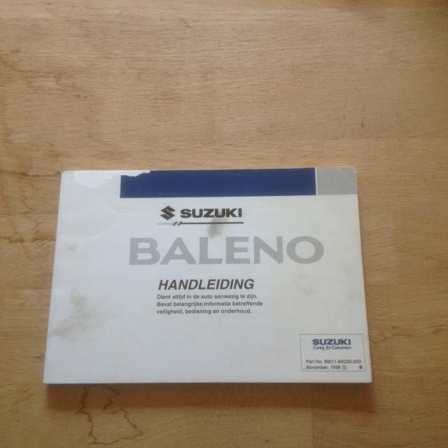 Handleiding/Instructieboekje     Suzuki Baleno    1998    NL, Ophalen of Verzenden