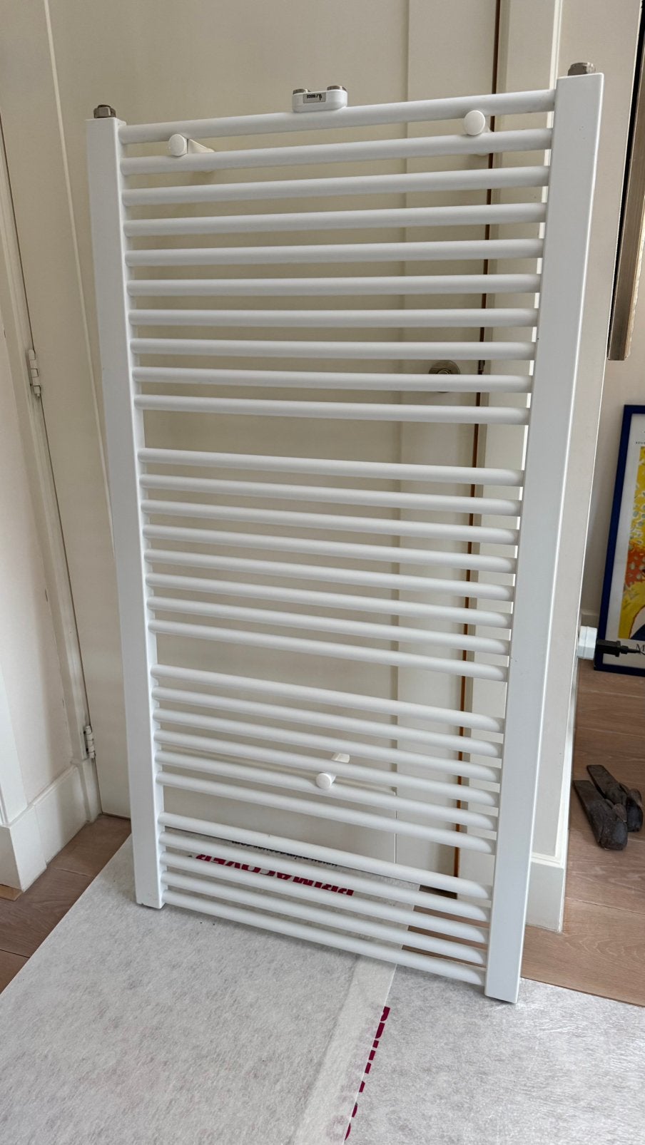 Badkamer radiator, wit, 141 x75x3,5 cm, Ophalen, Gebruikt, Radiator, 60 tot 150 cm