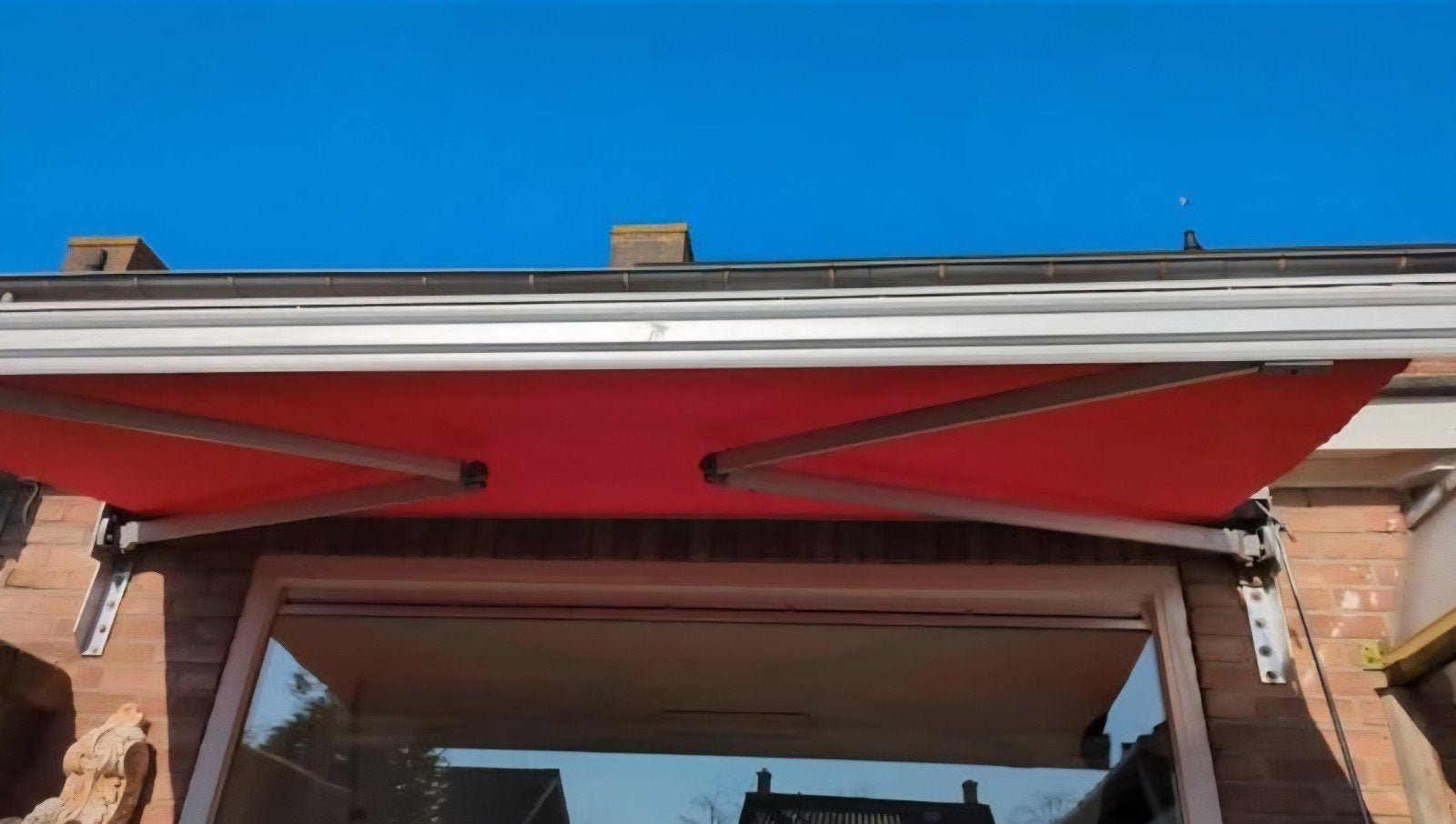 Groot knikarmscherm zonnescherm uitval zonwering, Ophalen, 150 tot 300 cm, Nvt, 250 cm tot 450 cm