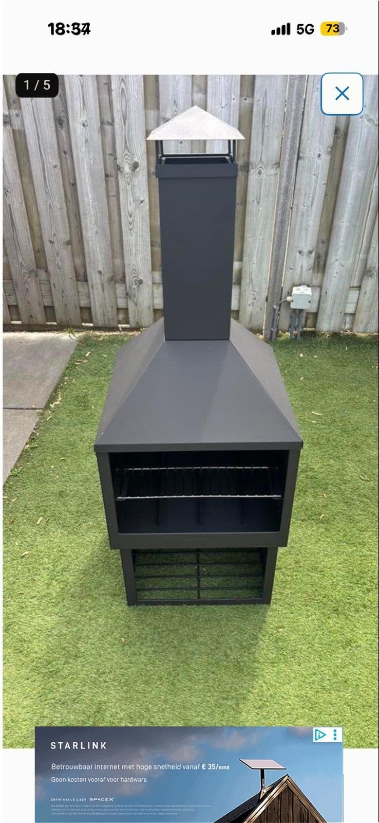 Moderne Zwarte sfeer haard/nieuw in de doos metGrillrooster, Ophalen of Verzenden, Nieuw, Vuurkorf