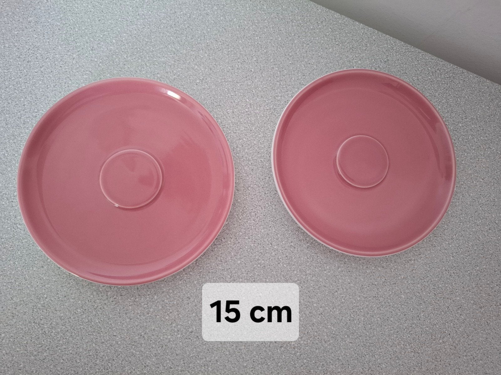 Hema keramieken schotels, roze, 15 cm, Hema, Keramiek, Ophalen of Verzenden, Zo goed als nieuw