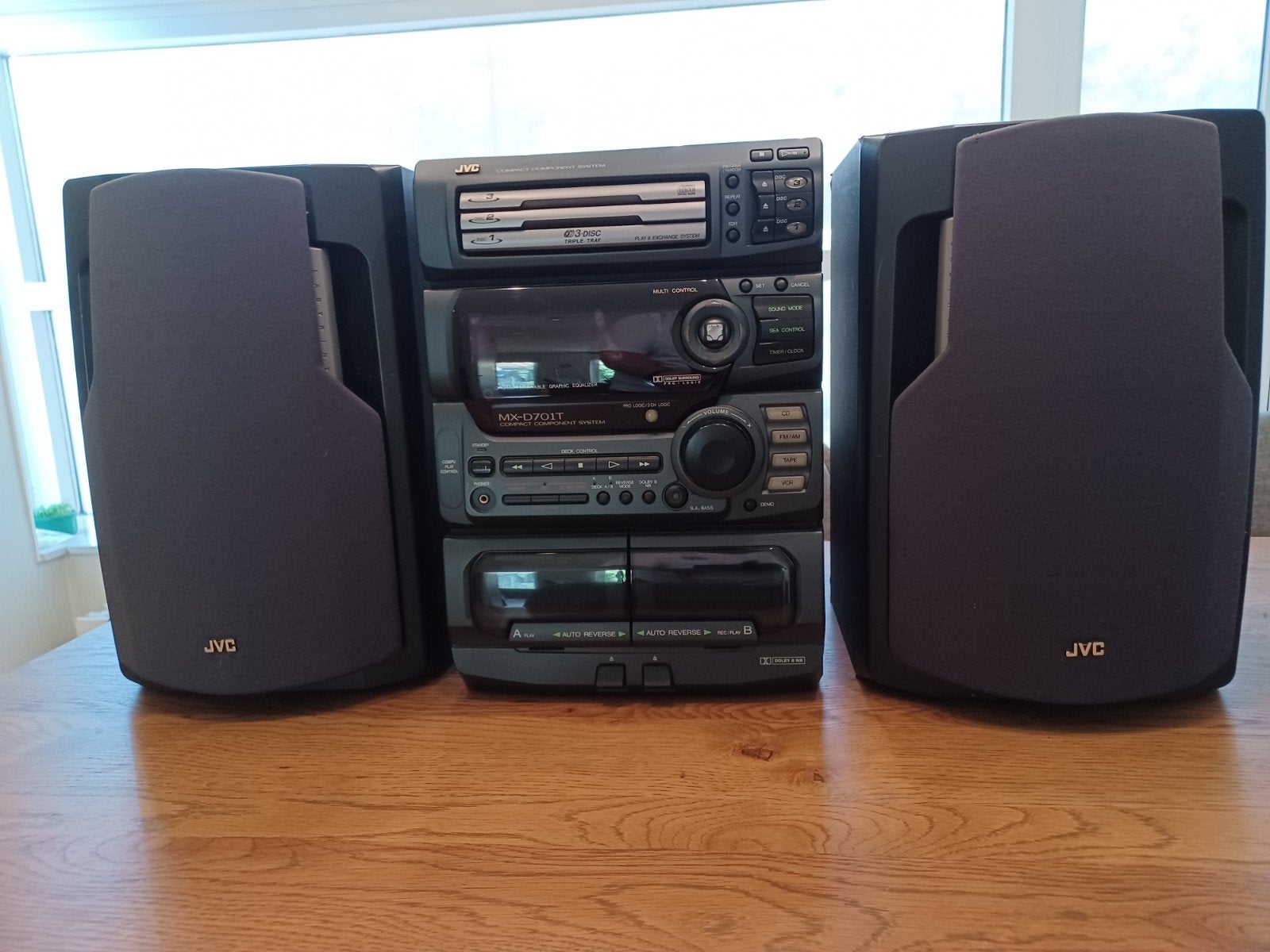 JVC MX-D701T Stereo Set met Dolby Radio, CD en Cassette, Ophalen, Gebruikt, JVC, Losse componenten