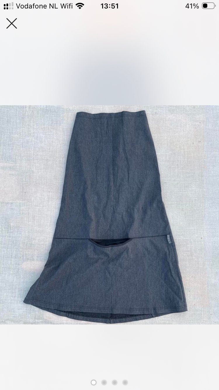 Cop Copine Donkergrijze maxi rok - 40/M, Maat 38/40 (M), Ophalen of Verzenden, Zo goed als nieuw, Grijs