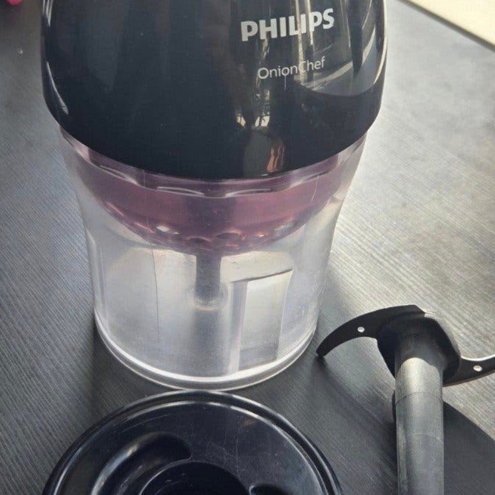 Philips Uiensnijder - Hakmolen, Ophalen, Zo goed als nieuw, Vaatwasserbestendig, Minder dan 1 liter