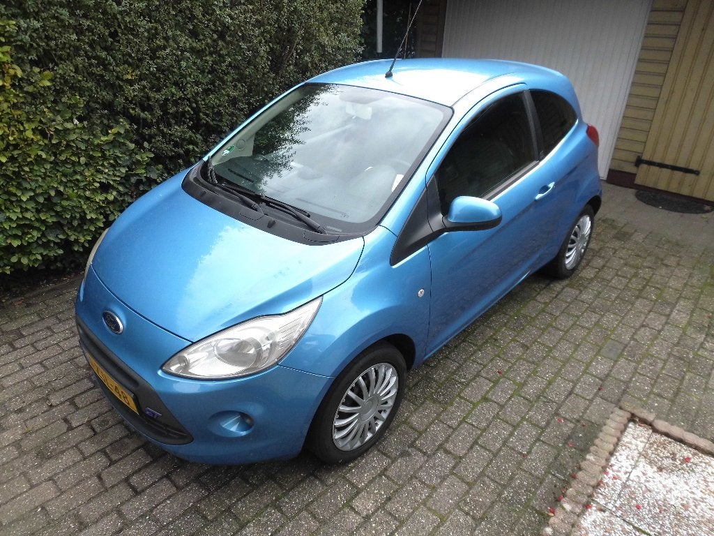 Ford Ka 1.2 69pk 2012 Blauw, Auto's, Voorwielaandrijving, Stof, 1242 cc, 4 cilinders