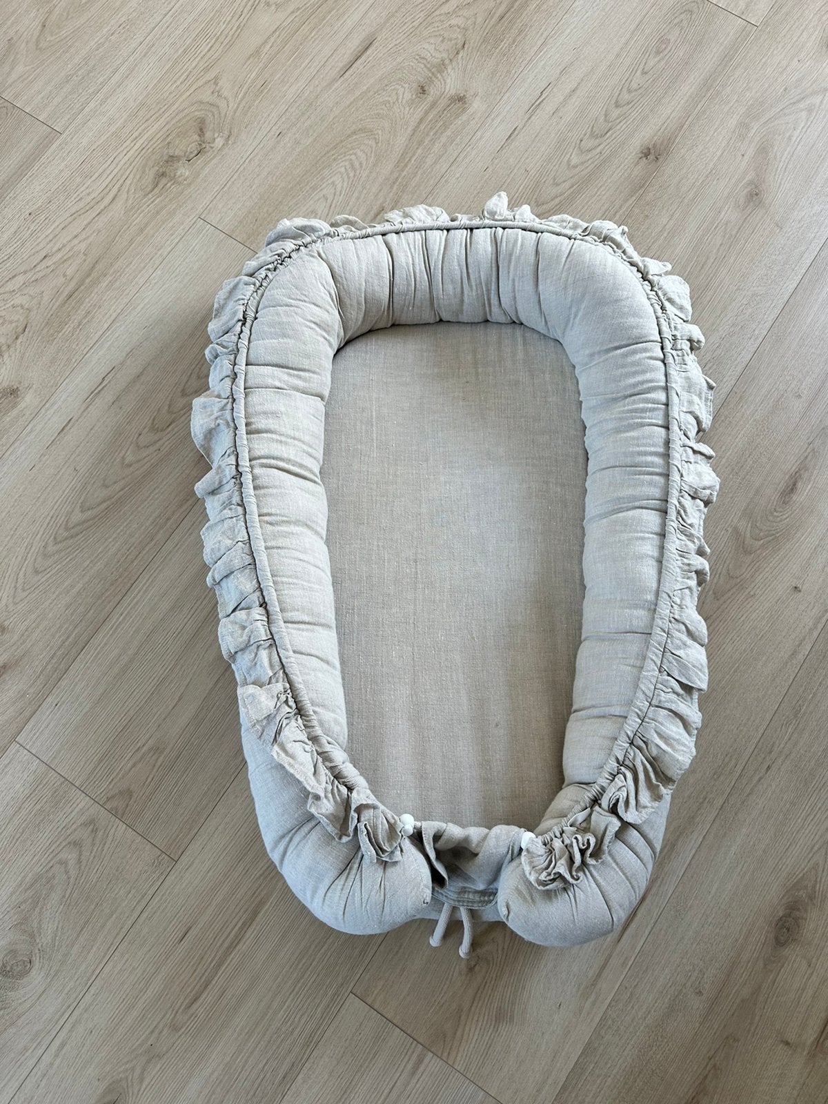 Sweets Babynest Pure Nature Ruffles Linnen Nature, Ophalen, Zo goed als nieuw, Ledikant