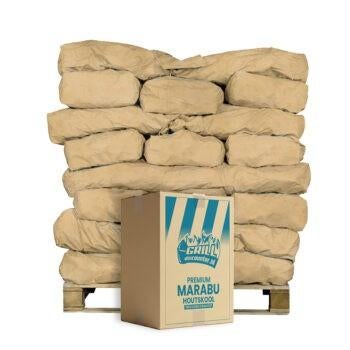 Pallet Grill Discounter Marabu Houtskool à 30 zakken 15KG, Ophalen of Verzenden, Nieuw