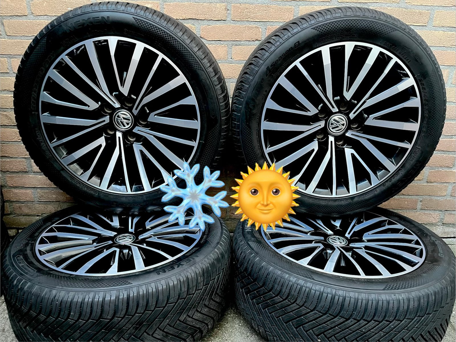 18” orig. Vw transporter T6.1 T6 T5 T7(202Al) alleseason set, 18 inch, 255 mm, Banden en Velgen, Ophalen of Verzenden