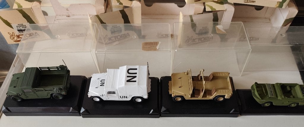 Victoria modelauto's 1:43 Hummer  en Jeep GPA Amphibian, Ophalen, Zo goed als nieuw, Auto, Overige merken