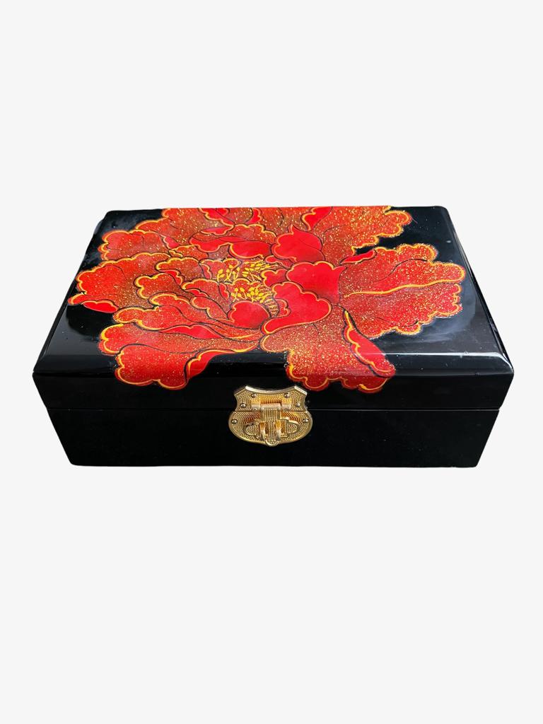 Chinese lakdoos chinees sieraden kist doos box lak, Ophalen of Verzenden
