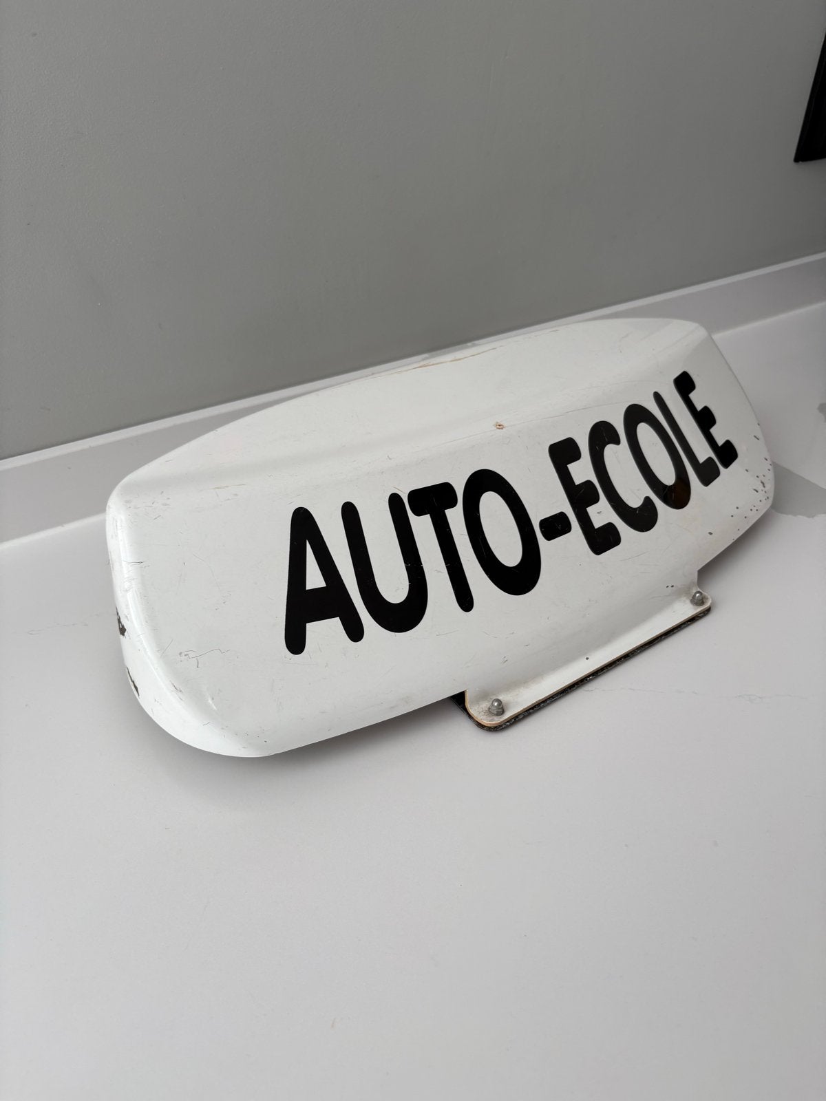Frans Auto-Ecole dakbord - Uniek decoratiestuk, Ophalen of Verzenden, Gebruikt, Reclamebord