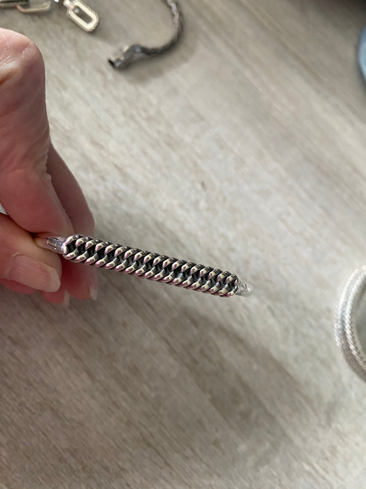 Buddha to buddha refined chain bangle, Ophalen of Verzenden, Zo goed als nieuw, Zilver