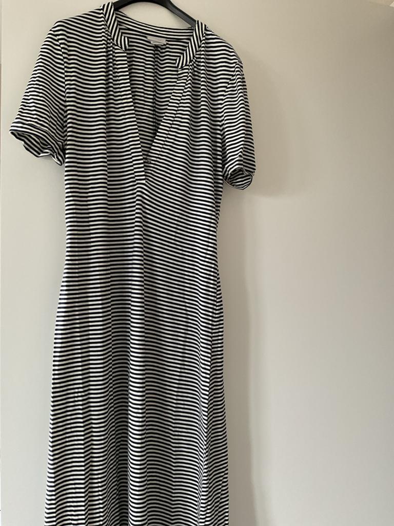 Bellamy Maxi Jurk - Zwart-wit gestreept, Maat 38/40 (M), Zwart, Nieuw, Ophalen of Verzenden