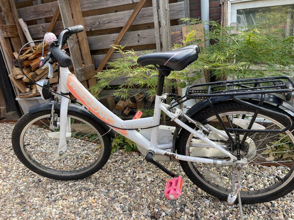 Meisjesfiets kinderfiets 20inch wit roze, Ophalen, Gebruikt, Onbekend, Terugtraprem