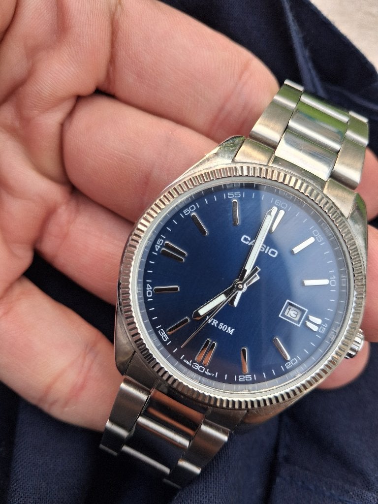 Casio, Staal, Polshorloge, Ophalen of Verzenden, Zo goed als nieuw