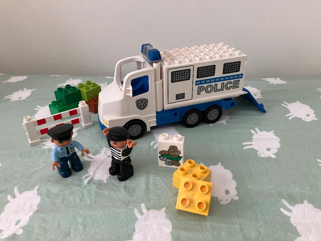 Duplo 5680 Politie Truck, Kinderen en Baby's, Speelgoed | Duplo en Lego, Ophalen of Verzenden, Zo goed als nieuw, Compleet, Duplo