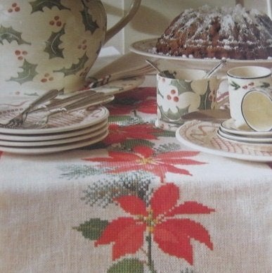 Borduurpatroon  Kerst ster op kleed  nr 9590, Verzenden, Nieuw, Handborduren, Patroon