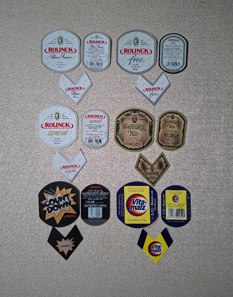 Bieretiketten Duitsland set 3, Verzamelen, Biermerken, Ophalen of Verzenden, Nieuw, Glas of Glazen, Overige merken